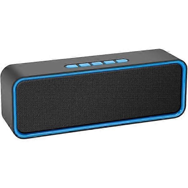 Portable wireless Bluetooth 5.0 speaker with 3D stereo hifi bass, 1200mAh battery, 12-hour playtime (blue)