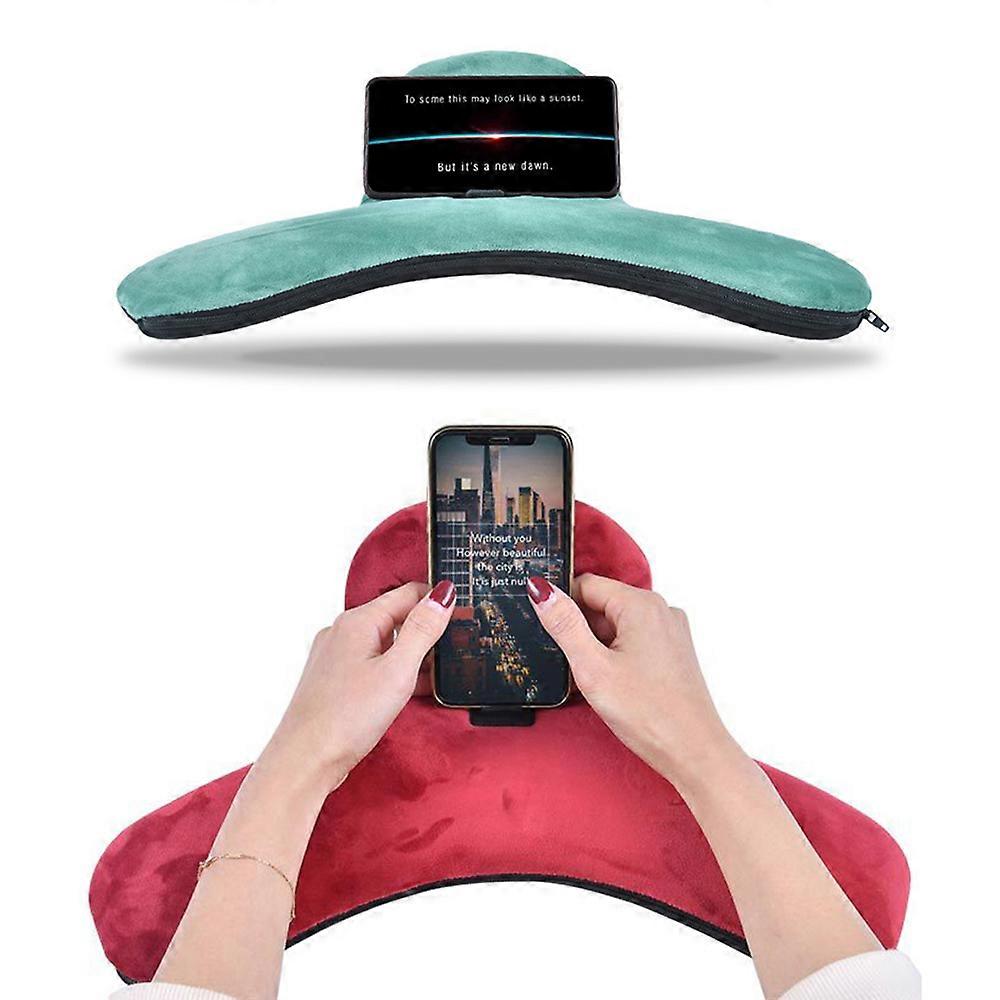 TKdaddy ZJ-03 Tablethouder Multi-Angle Soft Pillow Lap Stand voor iPad / iPhone 16 / 16 Plus / 16 Pro / 16 Pro Max Groen