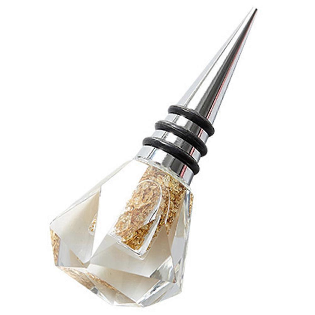 Luxury Geometric Diamond Bottle Stopper Airtight Seal For Home Use Cart Entertainment 1Pcs
