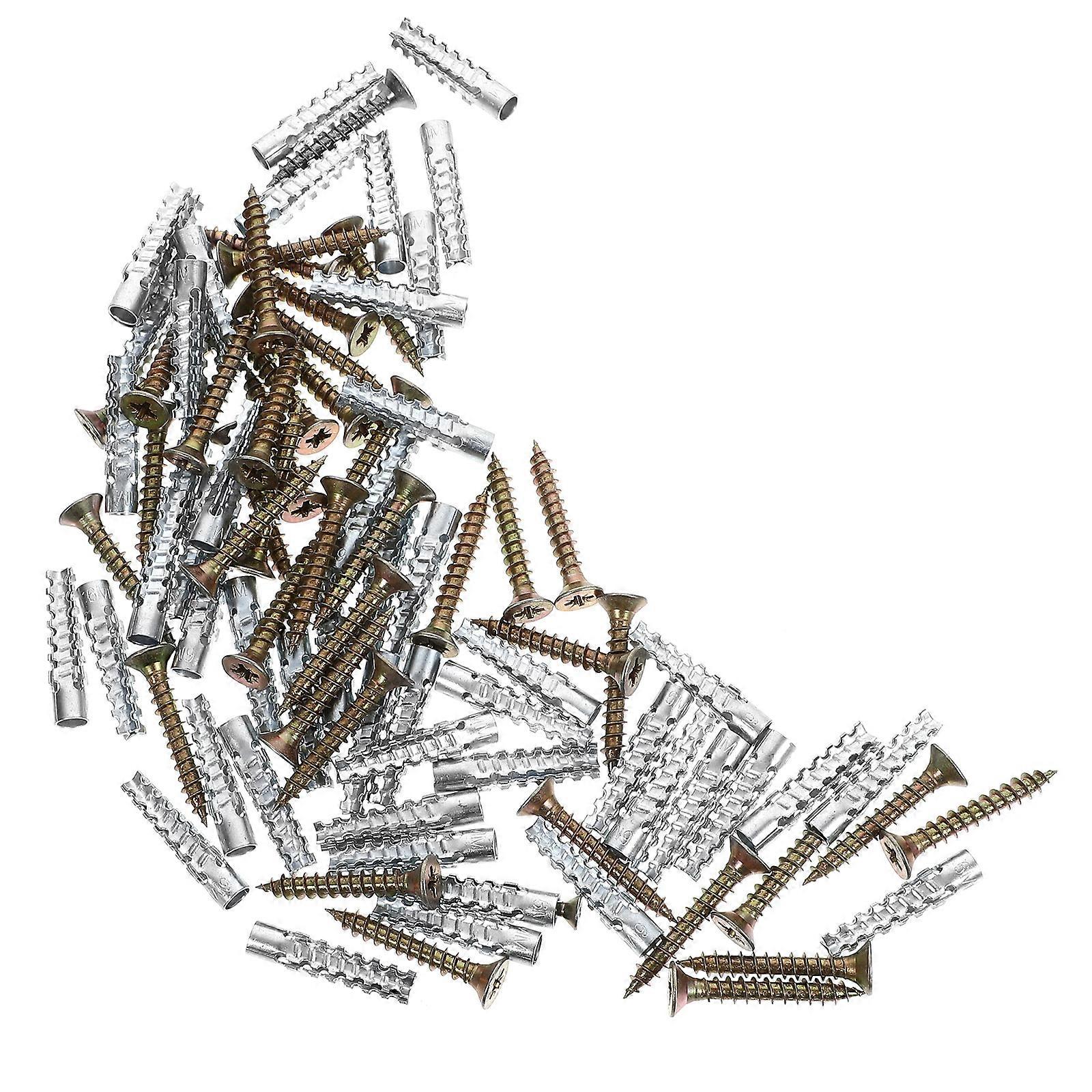 Expansion Screw Anchors And Screws For Indoor Decoration Rust-proof 3.50X0.80X0.80CM Wall Mounting 40 Sets