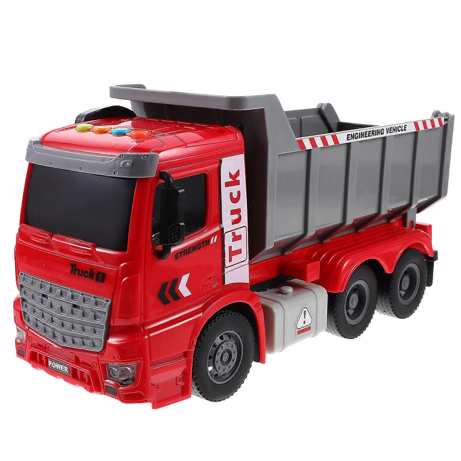 Inertia Dump Truck with Lights and Sounds, Engineering Play Vehicle, Lightweight for Easy Grasping, Birthday or Holiday Gift