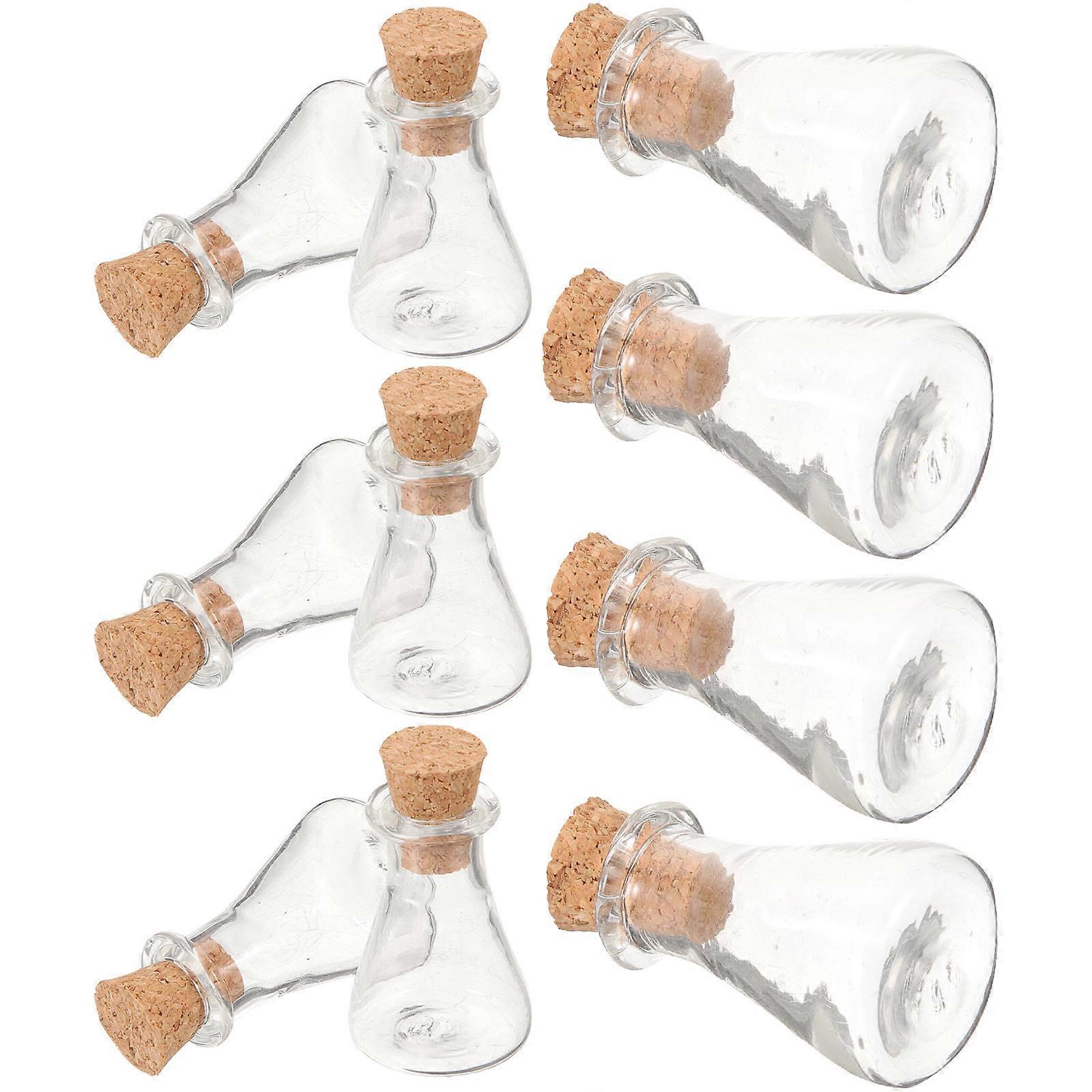 Miniature Bottles Wishing Bottles Craft Enthusiasts Storage 2.8x1.5cm Transparent 12Pcs