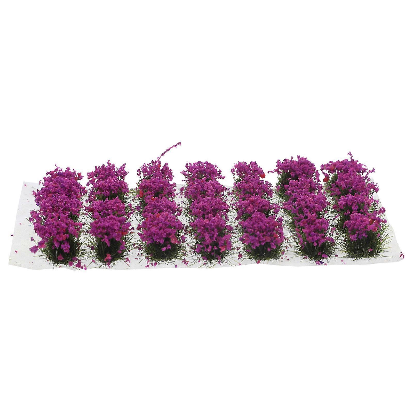 Miniature Purple Flower Cluster Model for Tabletop Architectural Models, Railway Layouts & Micro Landscape Decorations