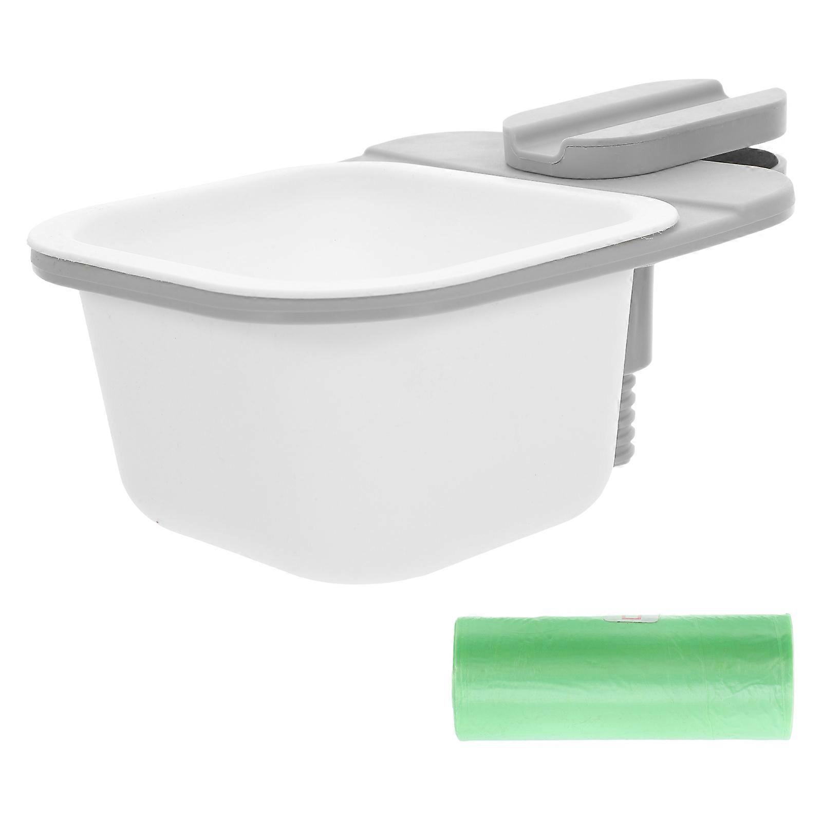 Clip-On Garbage Can Rotatable Mini Trash Can For Desks Kitchens Bathrooms Easy Waste Disposal 1Pcs