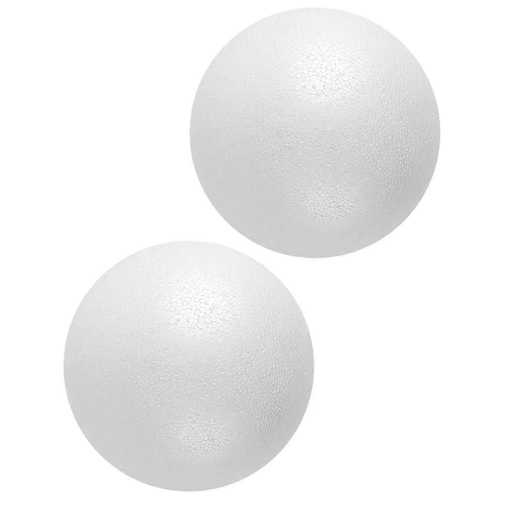 White Foam Balls for Crafts Decorative DIY Projects Lightweight Handmade Material 2Pcs