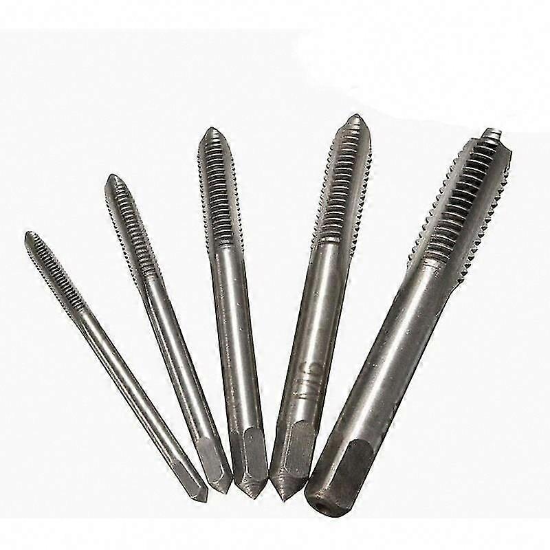 M3 M4 M5 M6 M8 Metric Thread Tap Set - 5 Pack High Speed Steel Hand Machine Taps