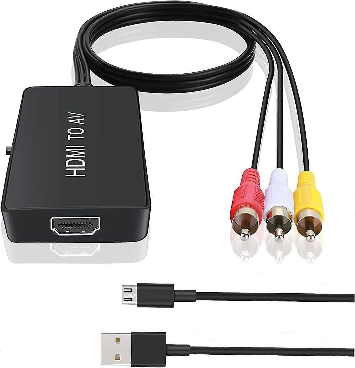 HDMI to RCA, HDMI to Older TV Adapter Compatible for Fire Stick, R