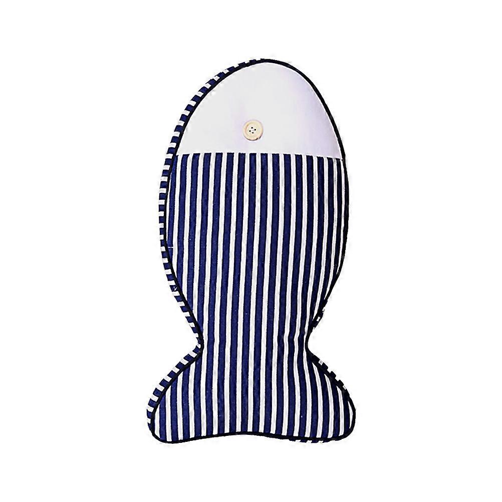 Decorative Pillow Fish Shaped Cushion Comfortable Car Use Blue 44x23cm 1Pack