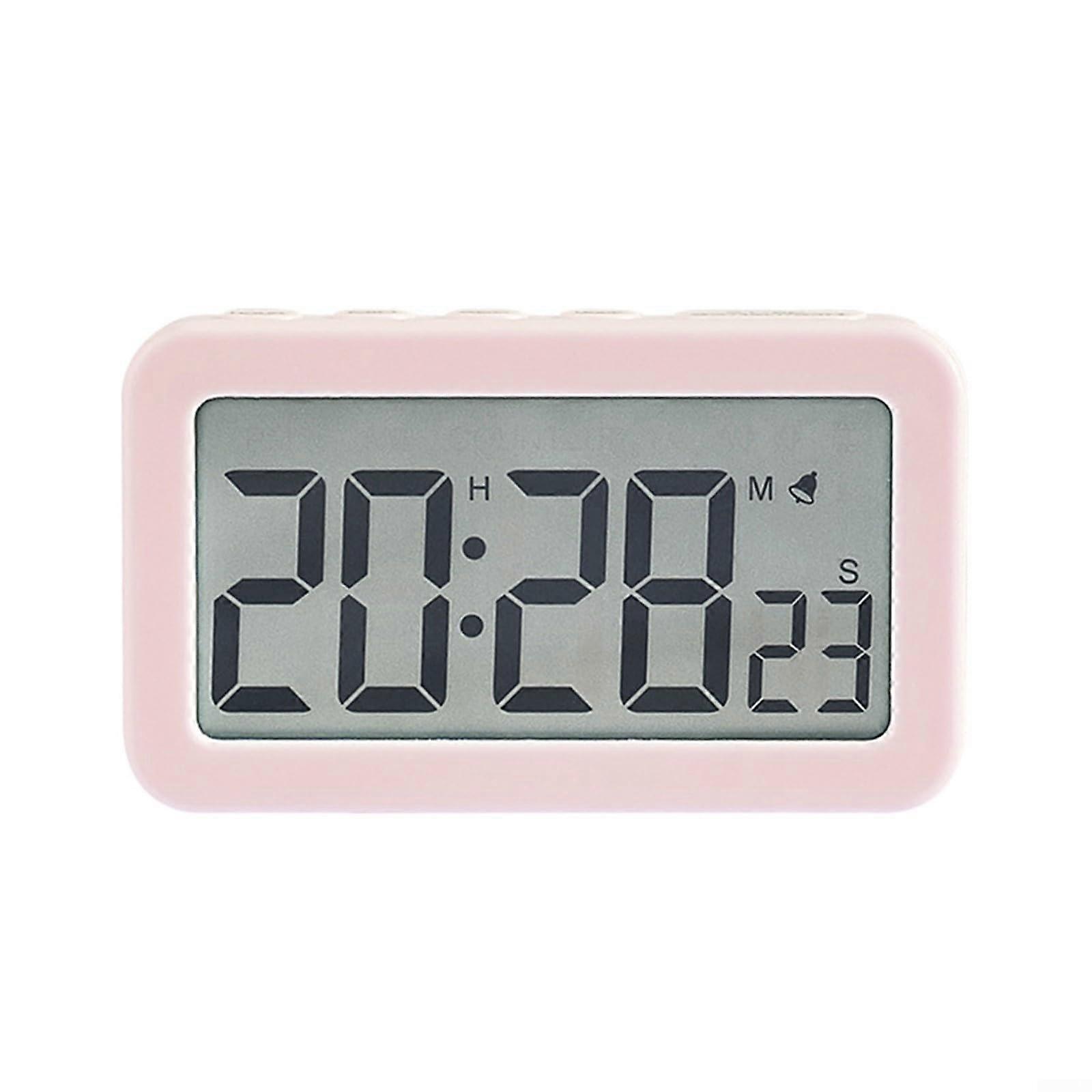 Snoozable Desktop Electronic Clock with Bright LED Display and Multifunctional Features (Pink)