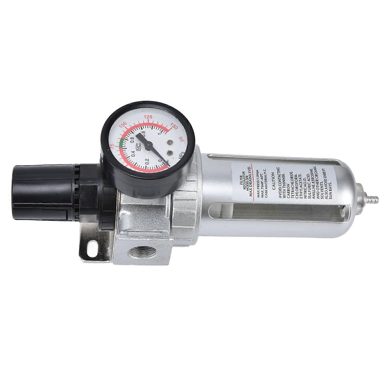 Compressed Air Filter Regulator Combo Pressure Gauge Kit Water Separator for CompressorSFR400