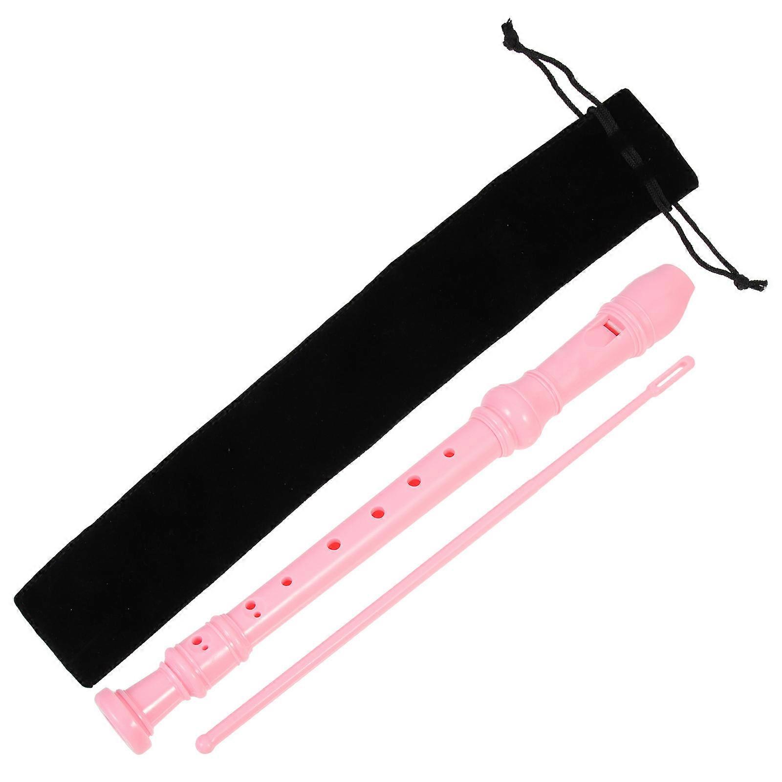 Beginner Clarinet Plastic Instrument For Students 32.5x3.3cm Pink ABS Home Practice 1 Set