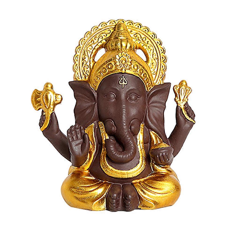 Handmade Ceramic Figurine For Study Room Ornaments Golden 1Set