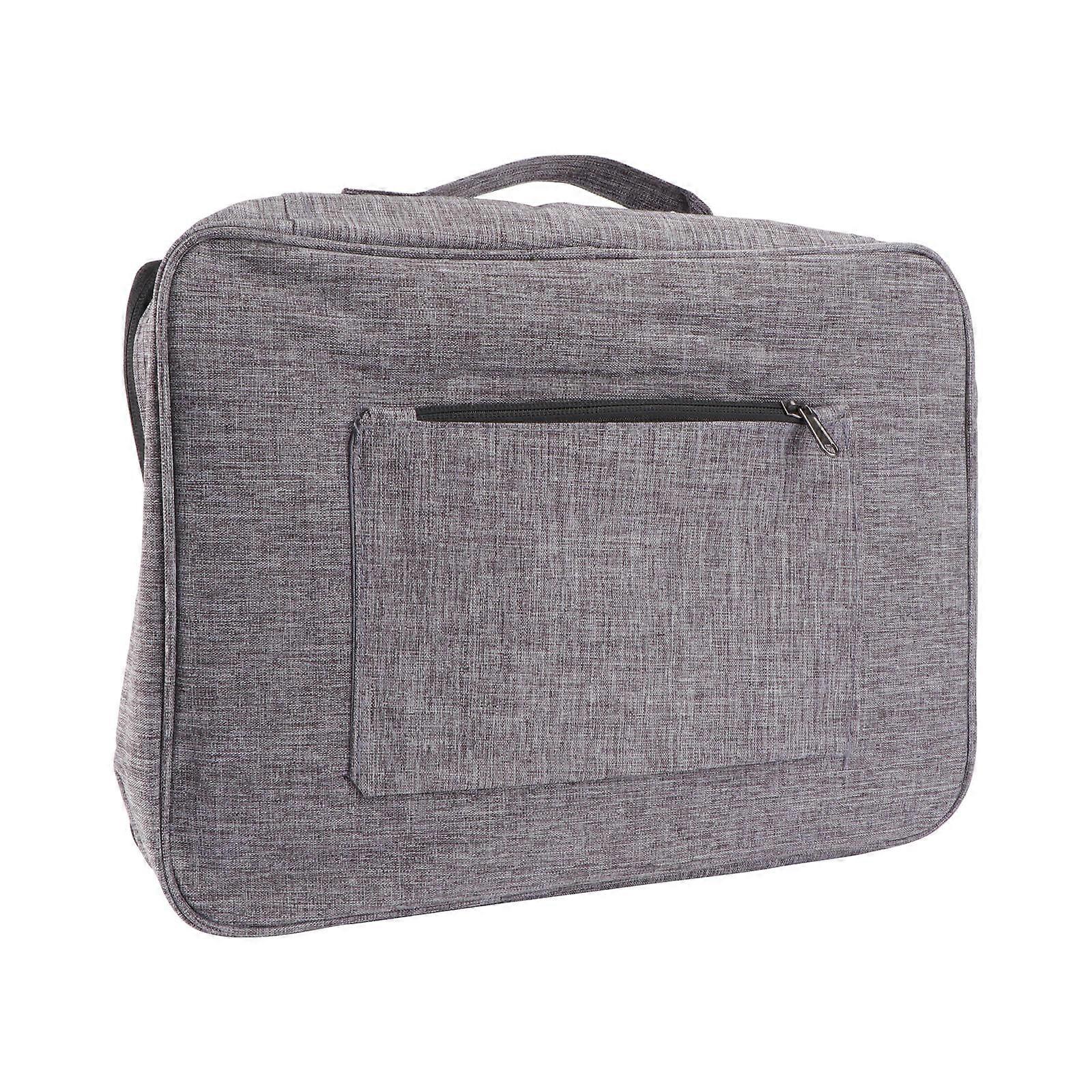 Coded Lock Document Storage Bag 1Pc Large Capacity Organizer For School Grey 38x28x11cm