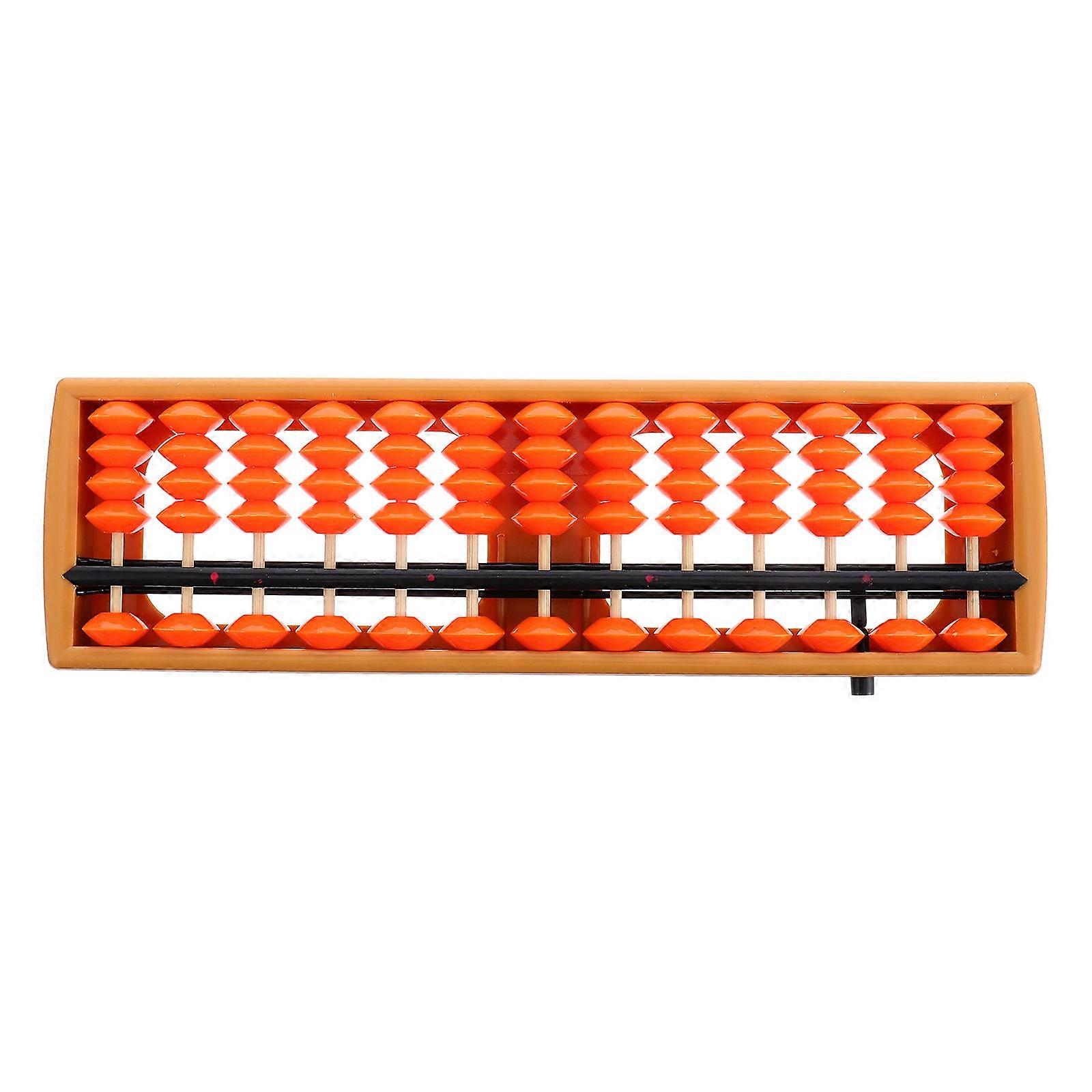 Bead Arithmetic Abacus Counting Tool For Teachers 25 X 7.3 X 2 Cm Orange ABS Material 1Pcs