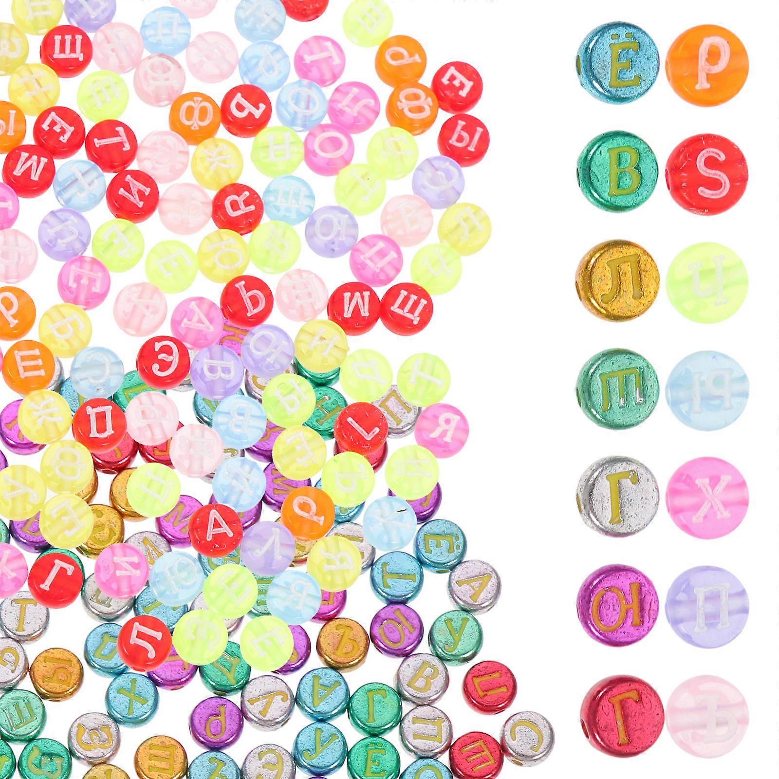 DIY Letter Beads for Bracelets Making Assorted Color Acrylic 240pcs