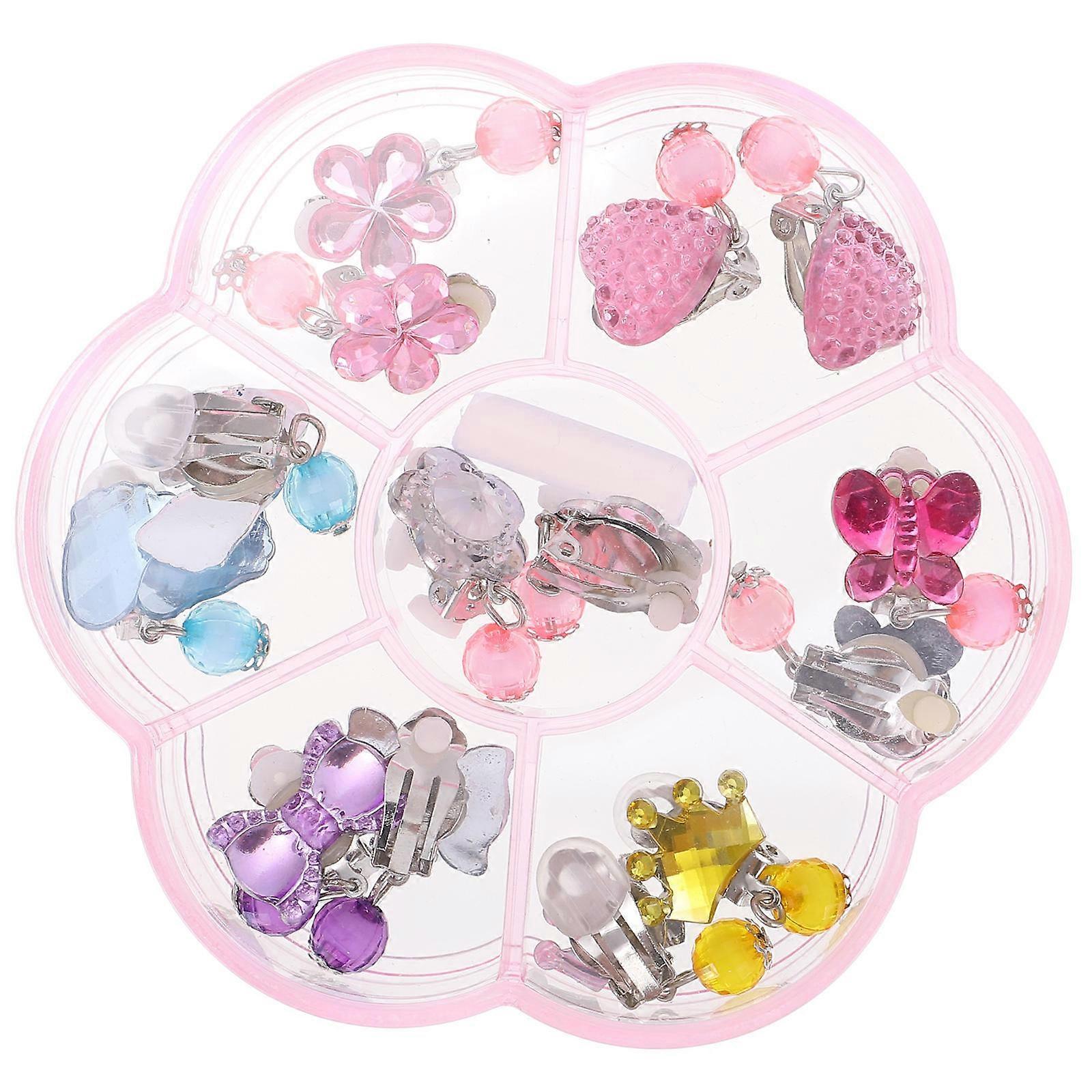 Adorable Earring Clips for Girls, Trendy Patterns, Suitable Toy Accessory