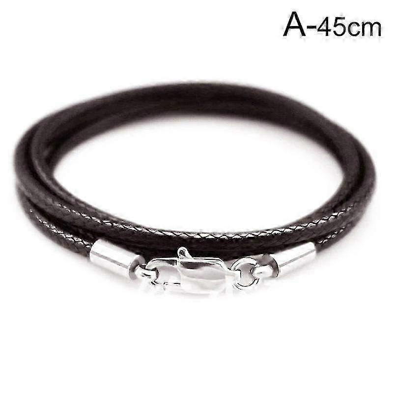 Lobster Clasp Necklace Making Kit with Leather Cord - DIY Jewelry Finding String Rope Accessories for Craft Projects