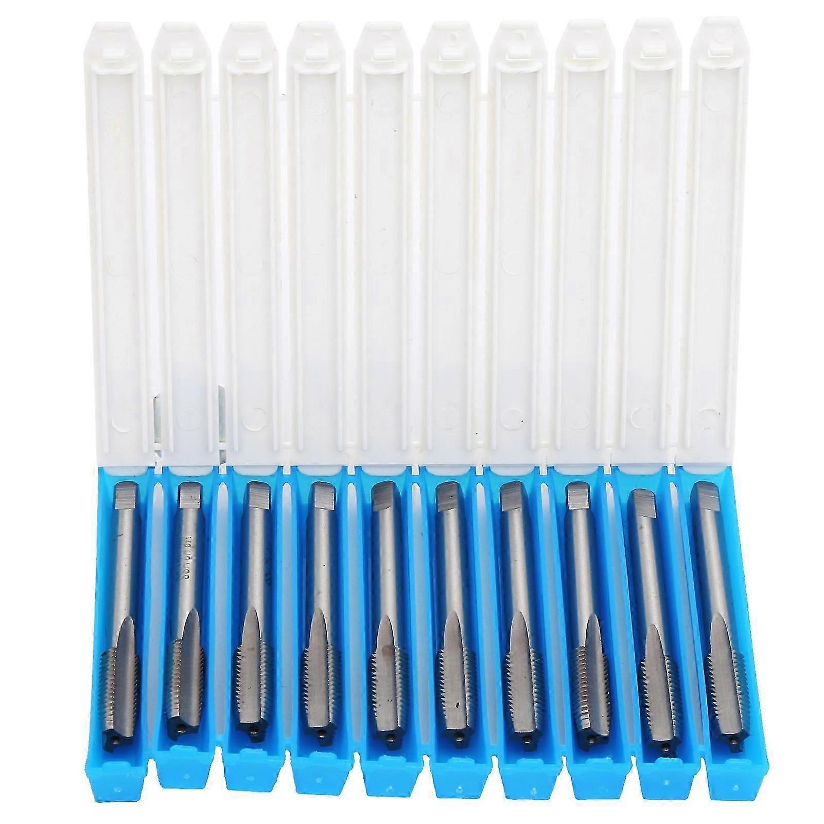 Für 10 Stück Schnellarbeitsstahl-Gewindebohrer mit gerader Flöte Gewindebohrer Set Zubehör M8 x 1,25 mm