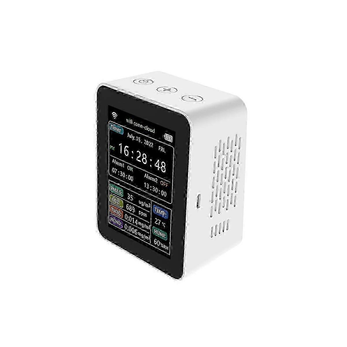 WIFI Tuya Smart CO2 Sensor Carbon Dioxide Detector HCHO TVOC CO2 TEMP HUMI Detector LCD Display Sma