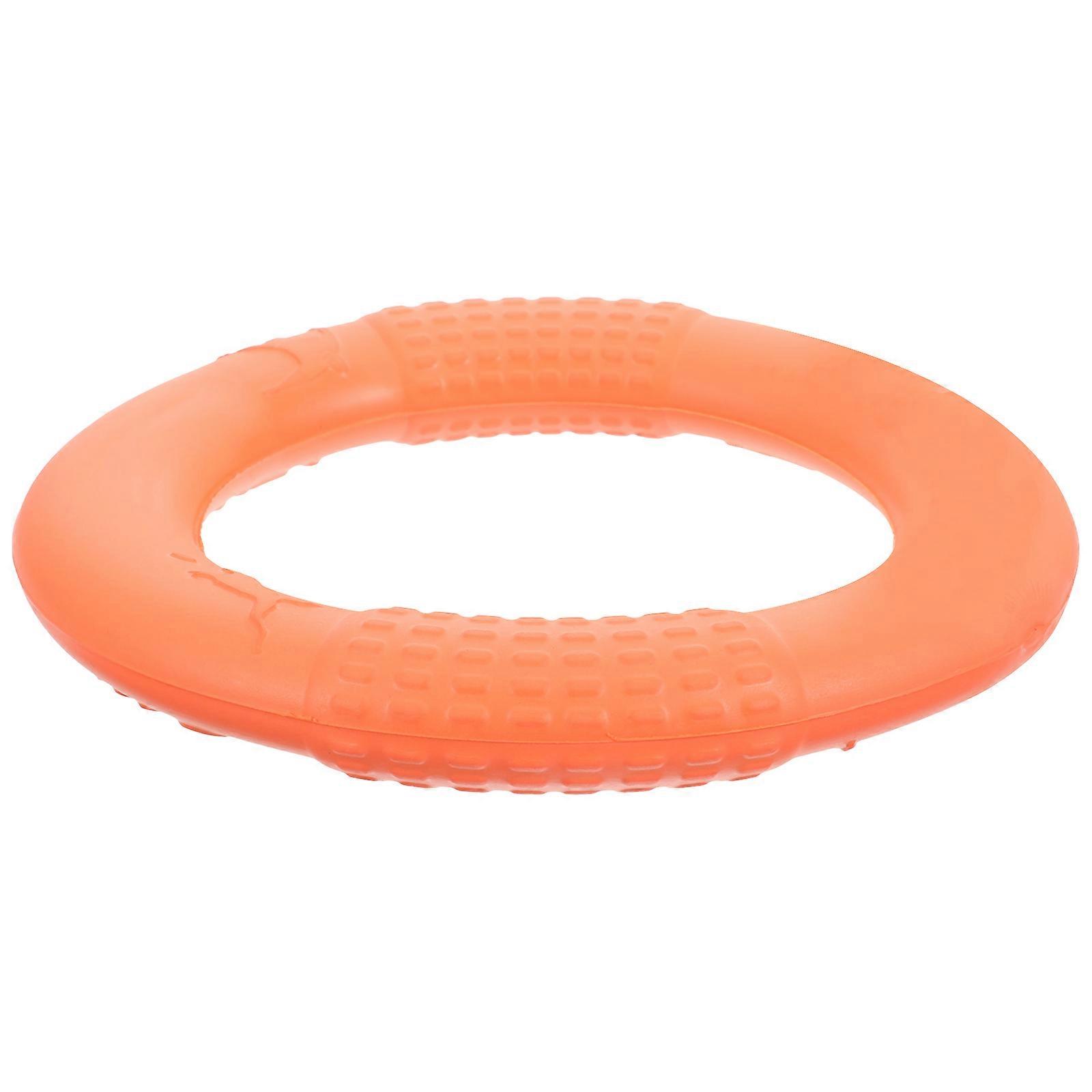 Orange EVA Dog Throwing Ring for Playing Use Great for All Sizes Bright and Durable 7 inch