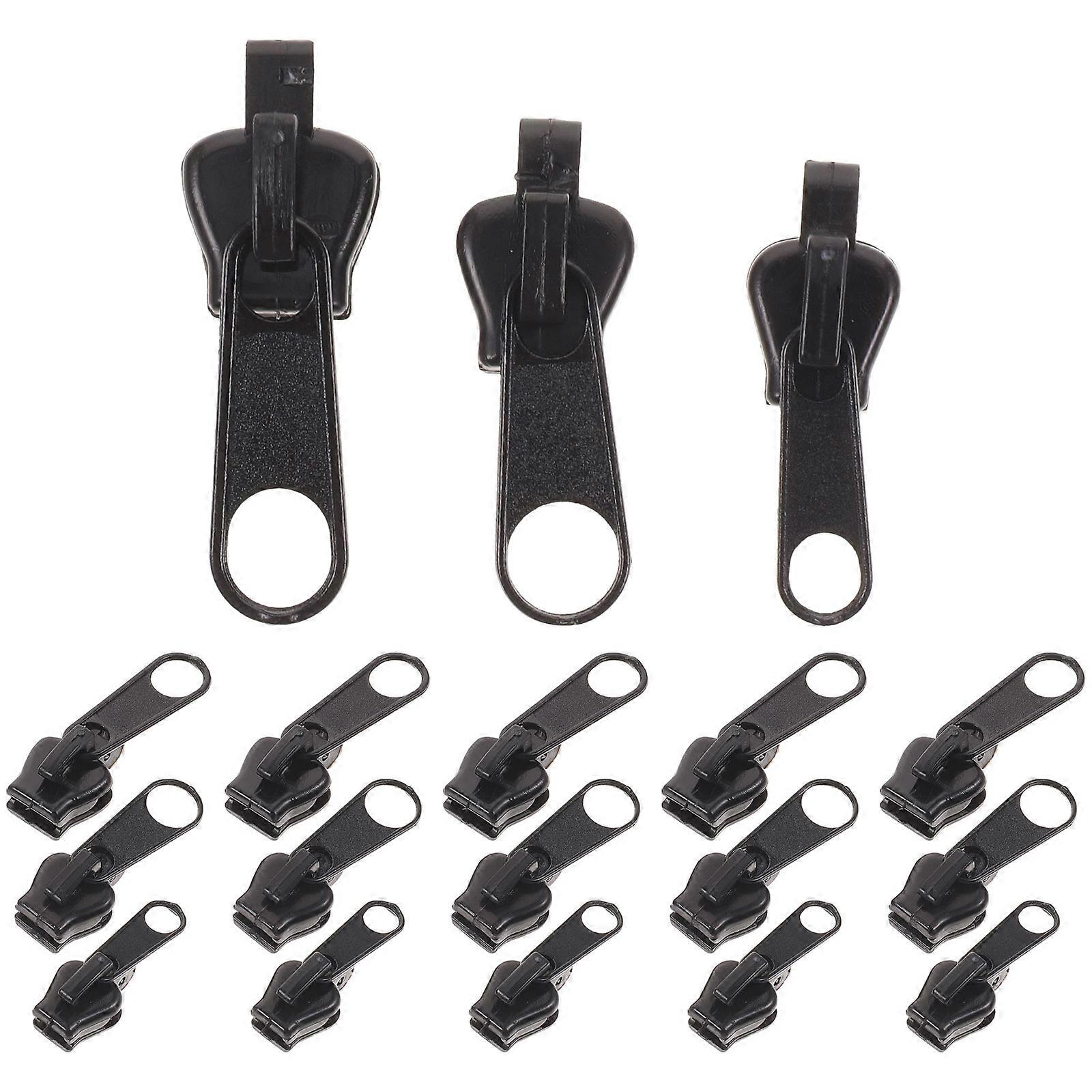 Zipper Slider Kit 18Pcs Repair for Bags Coats Daily Use Durable Plastic Material Smooth Surface Easy To Use