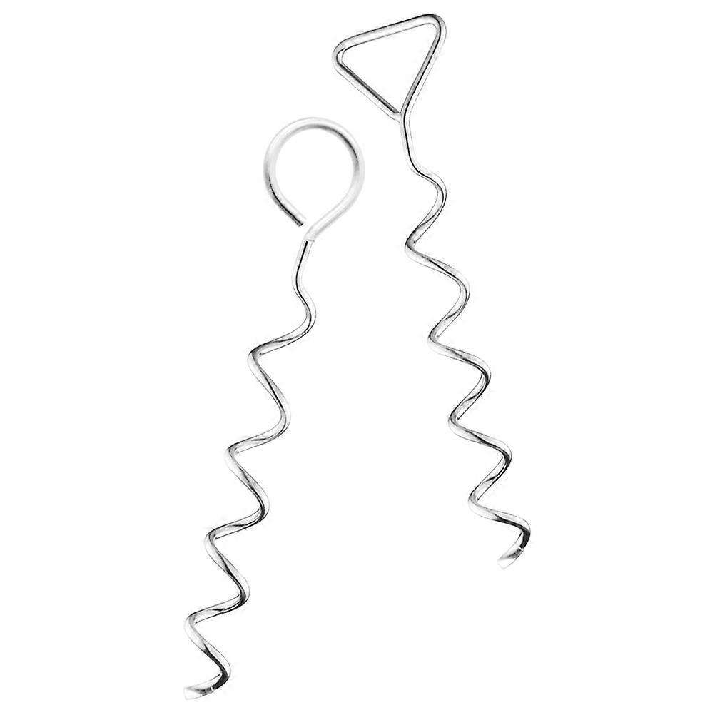 Ground Anchoring Spiral Shape Stake For Pet Owners Barbecue 31x5.6cm Easy To Use 2Pack