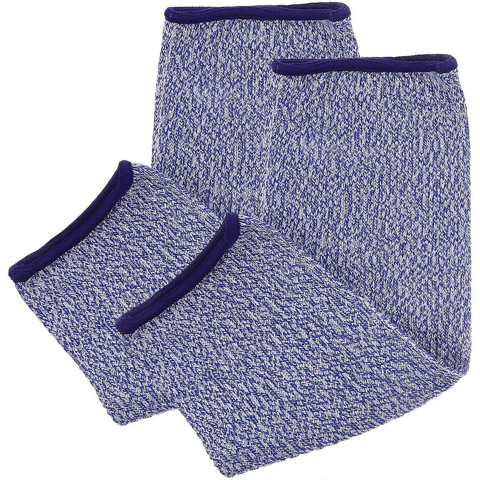 Manchons de bras bleus faits de pour un port confortable, respirant et durable Taille 1 paire