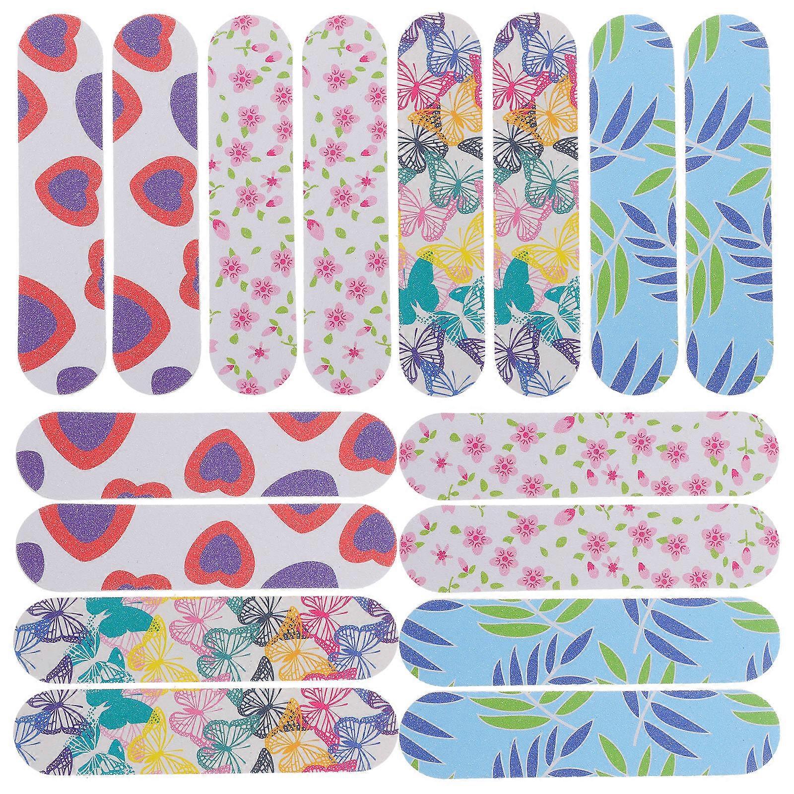 Nail Sponge Tools 40Pcs Nail Art Buffers Rectangular For Home Use Grinding And Polishing Essentials