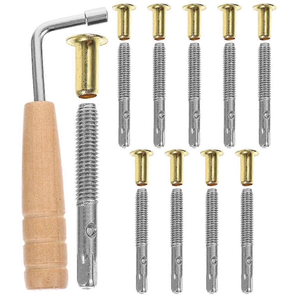 Professional Lyre Tuning Pin Wrench Set Made of Durable Metal for Dulcimer Assorted Color