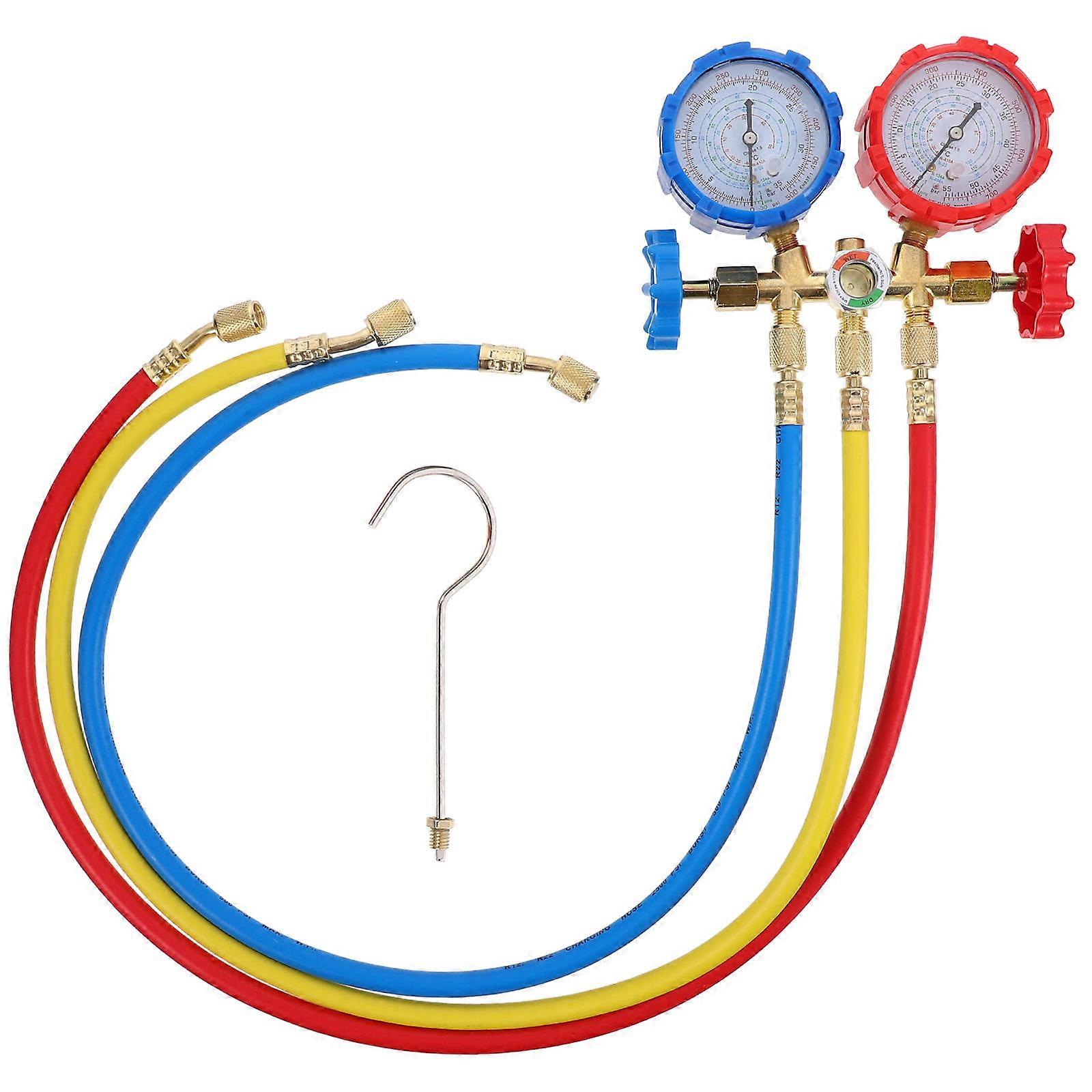 AC Refrigeration Manifold Gauge Set For Maintenance Low Side Pressure Check Rectangular1 Set
