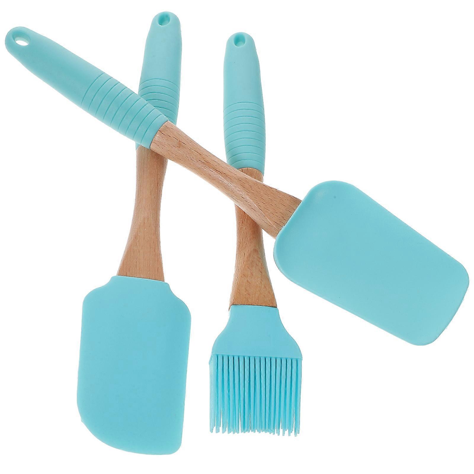 Skyblue Silicone Spatula Set for Kitchen Use Ergonomic Handle Easy Grip Suitable for Baking and Cooking 1 Set