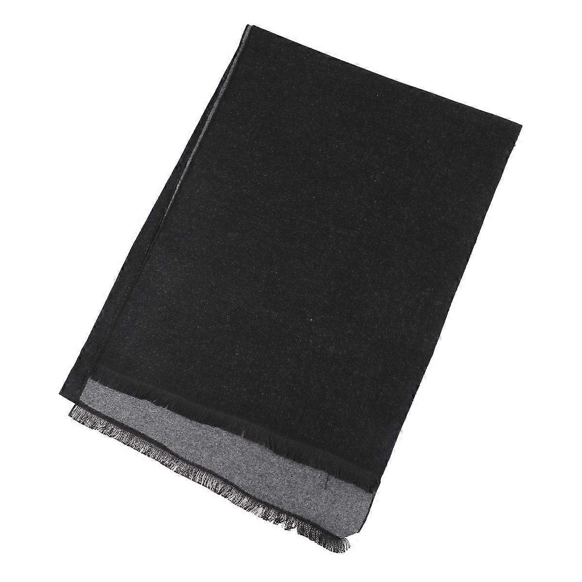 Black Long Shawl Scarf For Men Keeps Warm In Autumn Winter Fashion Unique Style 1Set