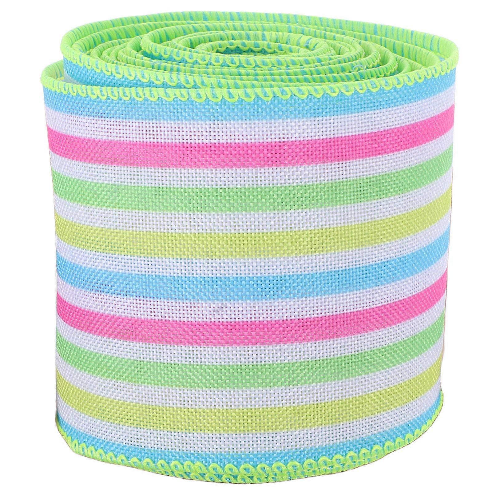Elegant Easter Ribbon for Wreaths and Decorations Made from Burlap and Iron Wire Multi Color 1 Roll