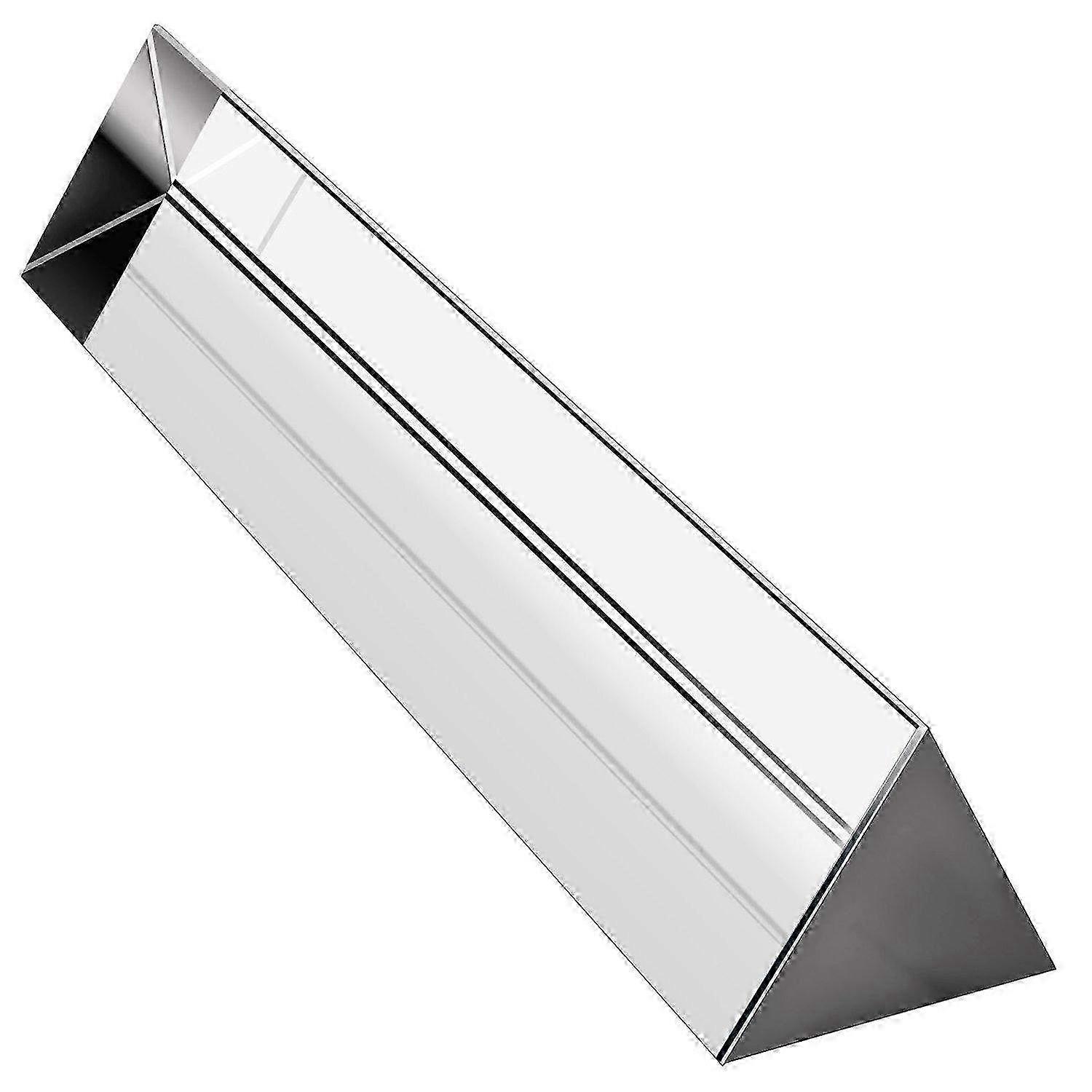 6-Inch Optical Glass Triangular Prism - Crystal Teaching Tool for Light Spectrum Physics & Photography, 150mm Science Education Device
