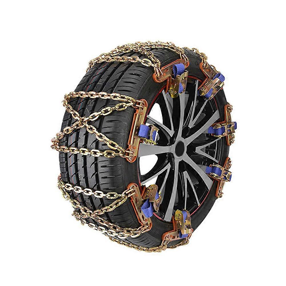 Heavy Duty Car Snow Chains X Design Traction for Ice Snow Mud All Weather Easy Install Universal Fit for SUVs Trucks