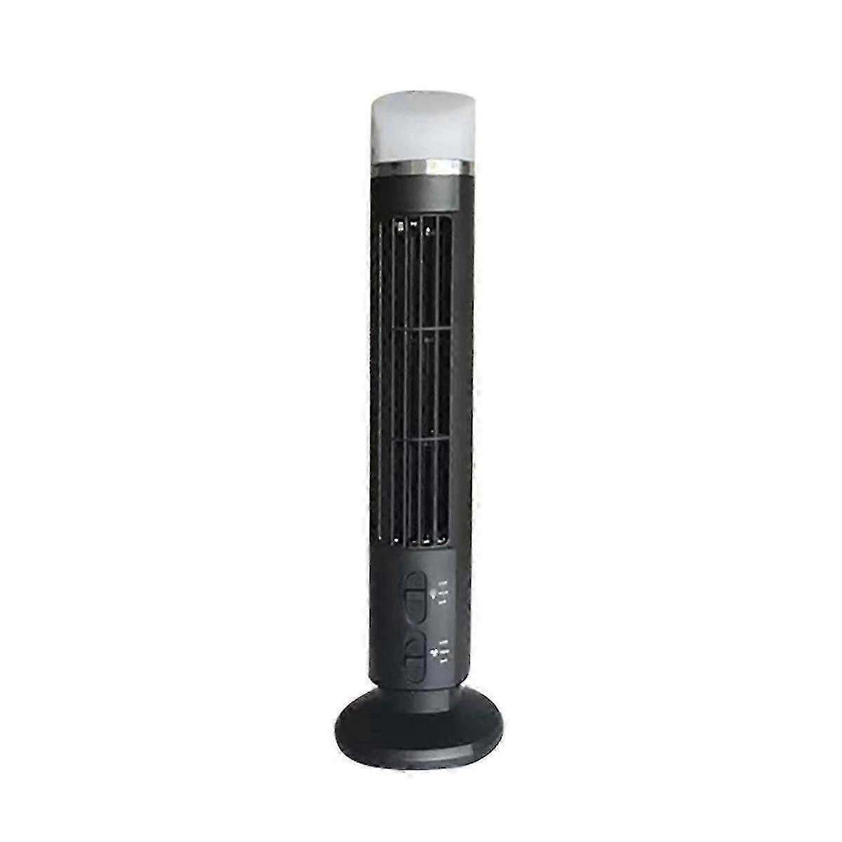 TTMA luftkøler ventilator, strømlinet tårnventilator med LED, USB-interface sort