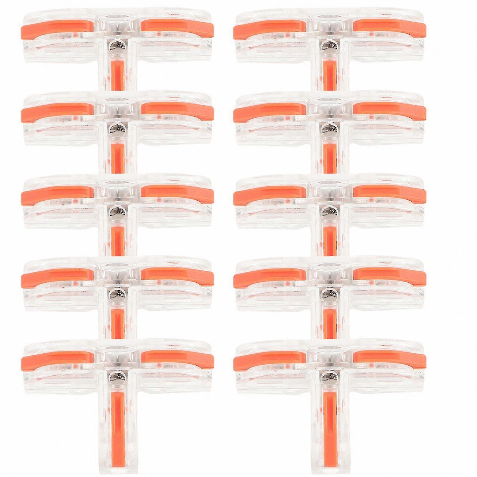 10-Pack T-Type Wire Splice Connectors Copper Terminals for Cable Joining