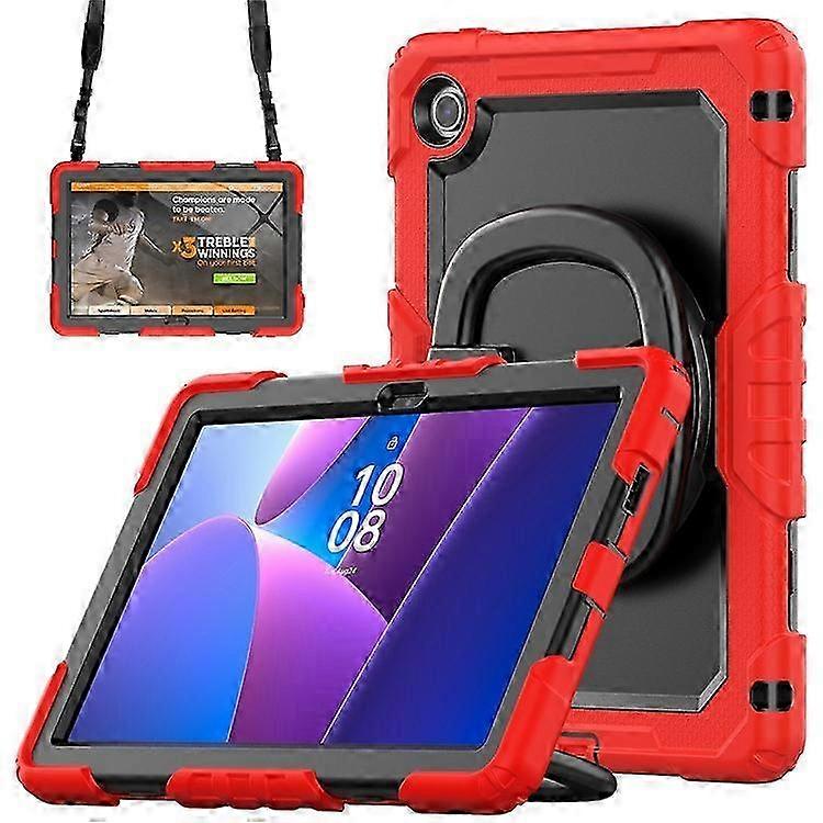 Improved Lenovo Tab 10.1 (2025) Compatibility Kickstand Case with Silicone Tablet Cover & Shoulder Strap for TB-311XU & TB311FU