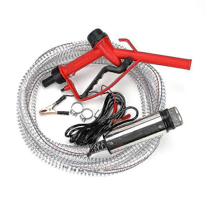 Pompe submersible électrique 12v/24v/220v avec tuyau de 4 mètres, ensemble de canons de ravitaillement de pompe à eau de 51 mm