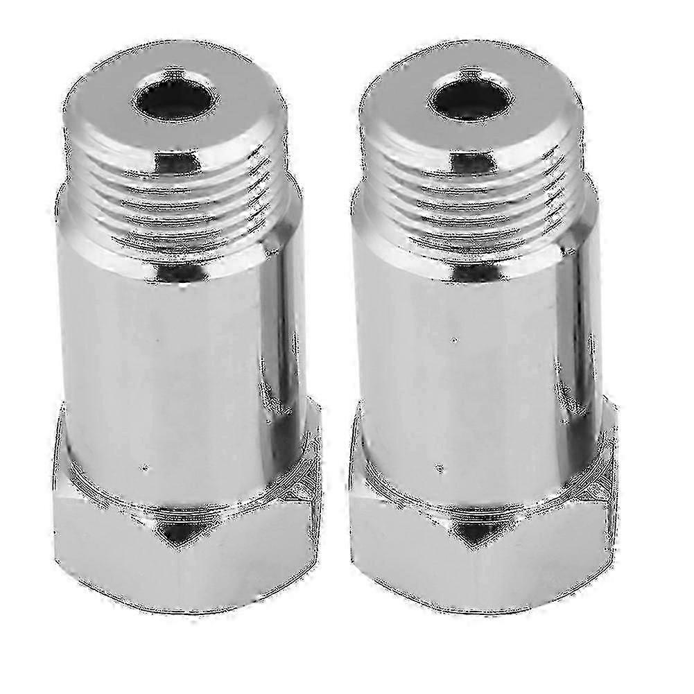 2pcs 45mm Silver O2 Oxygen Sensor Extender Spacer M18*1.5 Check Engine Light Eliminator Adapter Edition 0816