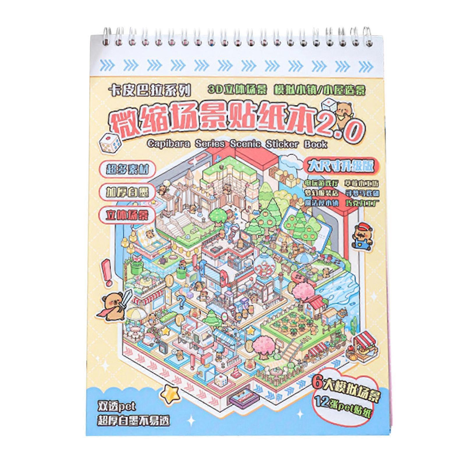 Animal Miniature Scenă 3D Autocolante Album 3D Hand-made Scene-setting Autocolante pentru DIY