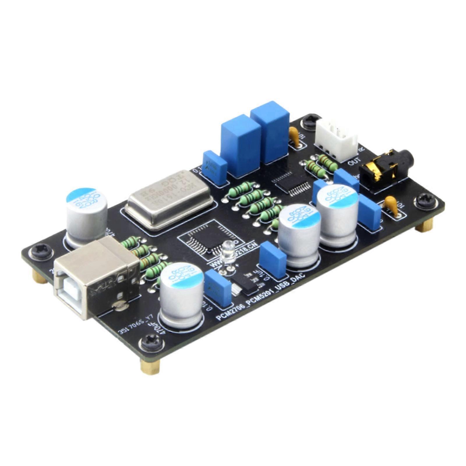 USB Sound Card Headphone Amplifier PCM2706C USB Decoding PCM5102A Decoding 32 Bit For Power Amplifier Multicolor