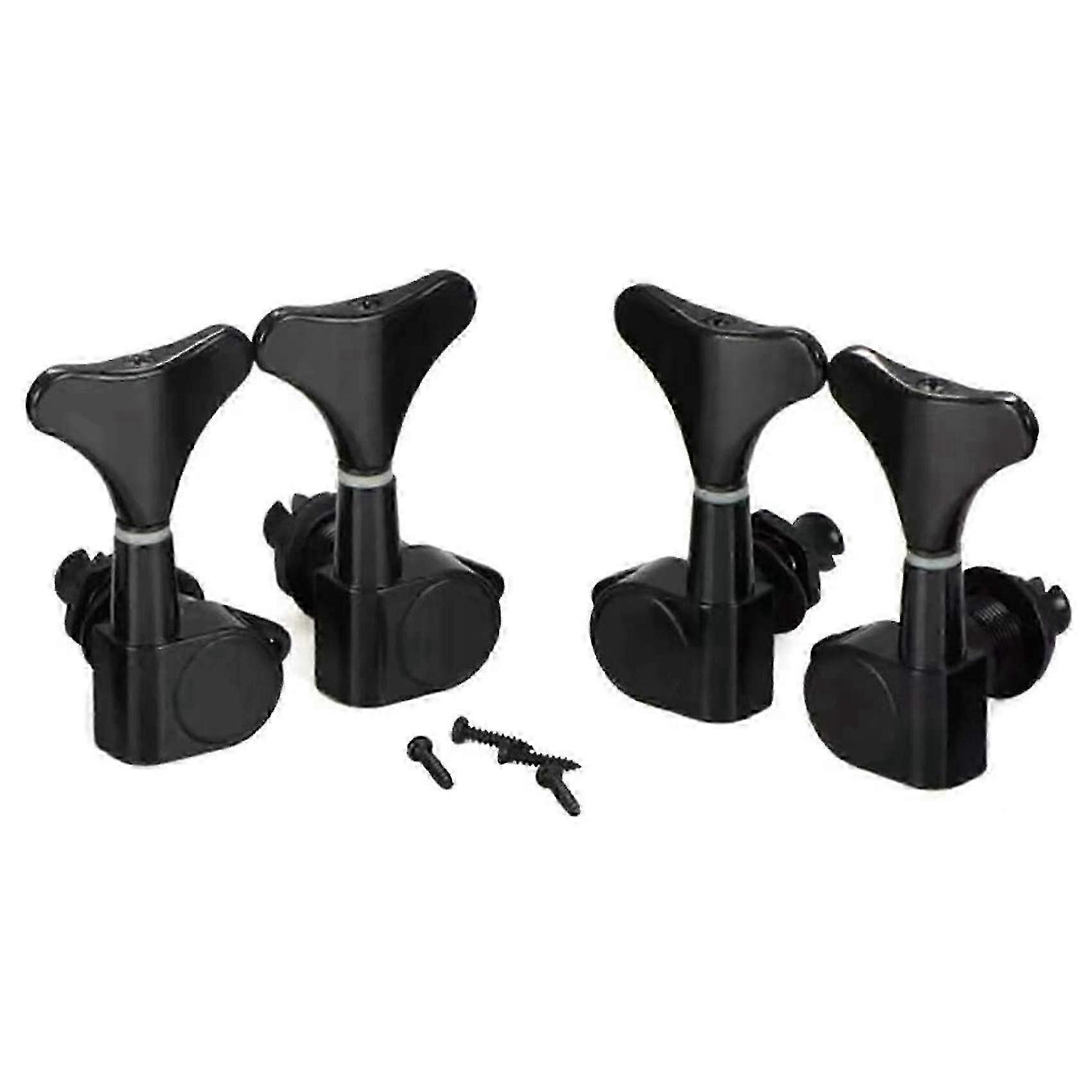 2 + 2 förseglade basgitarr stämskruvar för Fender Precision & Jazz Bass modeller - Chrome Machine Heads Set