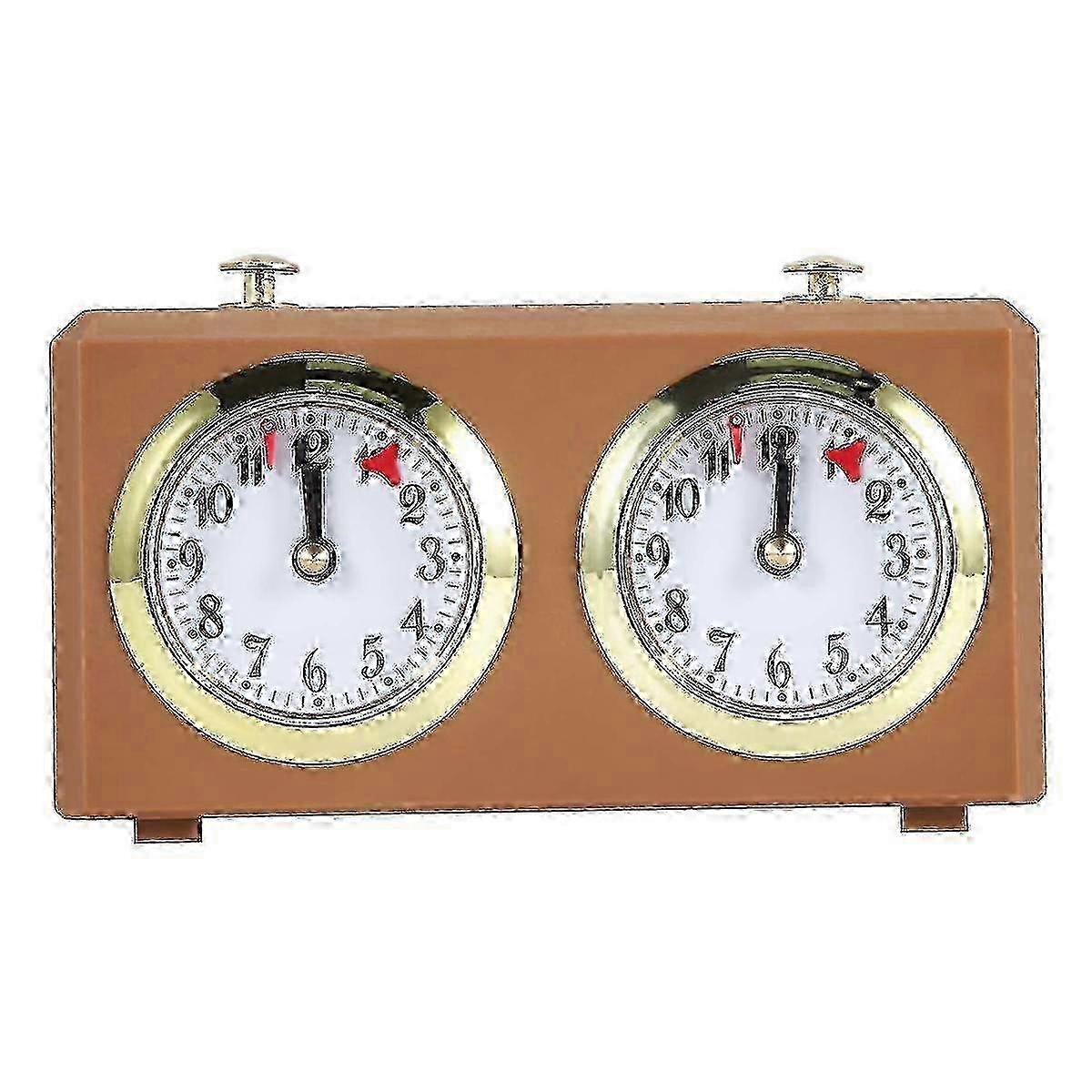 Analog Chess Clock for Tournament Play - Mechanical Timer for Official Games, No Battery Required