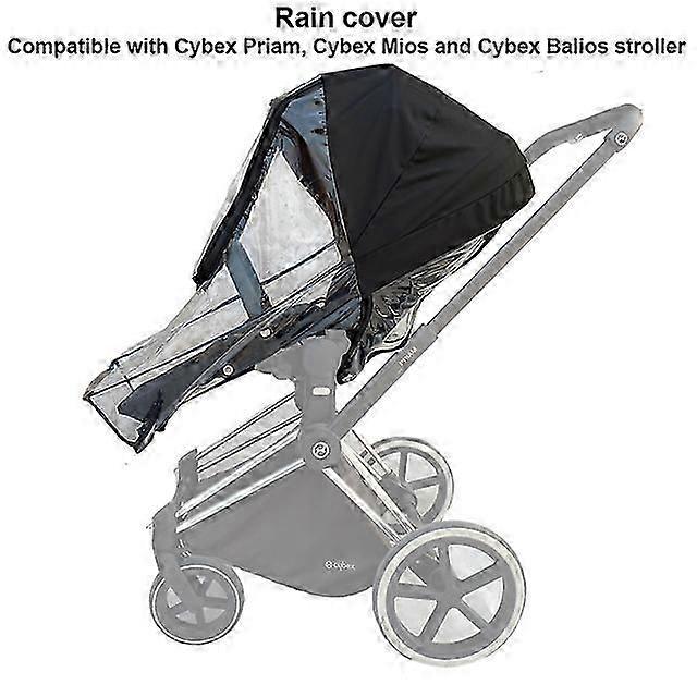 Stroller Rain Cover Compatible With Cybex Priam & Mios & Balios Stroller, Stroller Accessory Wind Cover, Transparent EVA Weather