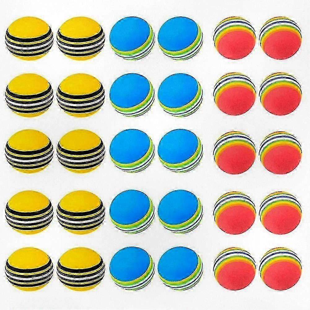 Soft EVA Golf Balls 30-Pack for Indoor & Outdoor Skill Development Training Sessions