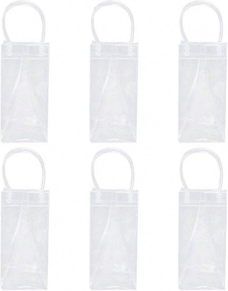 DWW-6 Insulated Bags for Champagne, Beer, Wine, PVC Transparent Material, Leak-Proof, Easy to Carry with Handle, Suitable for Gatherings