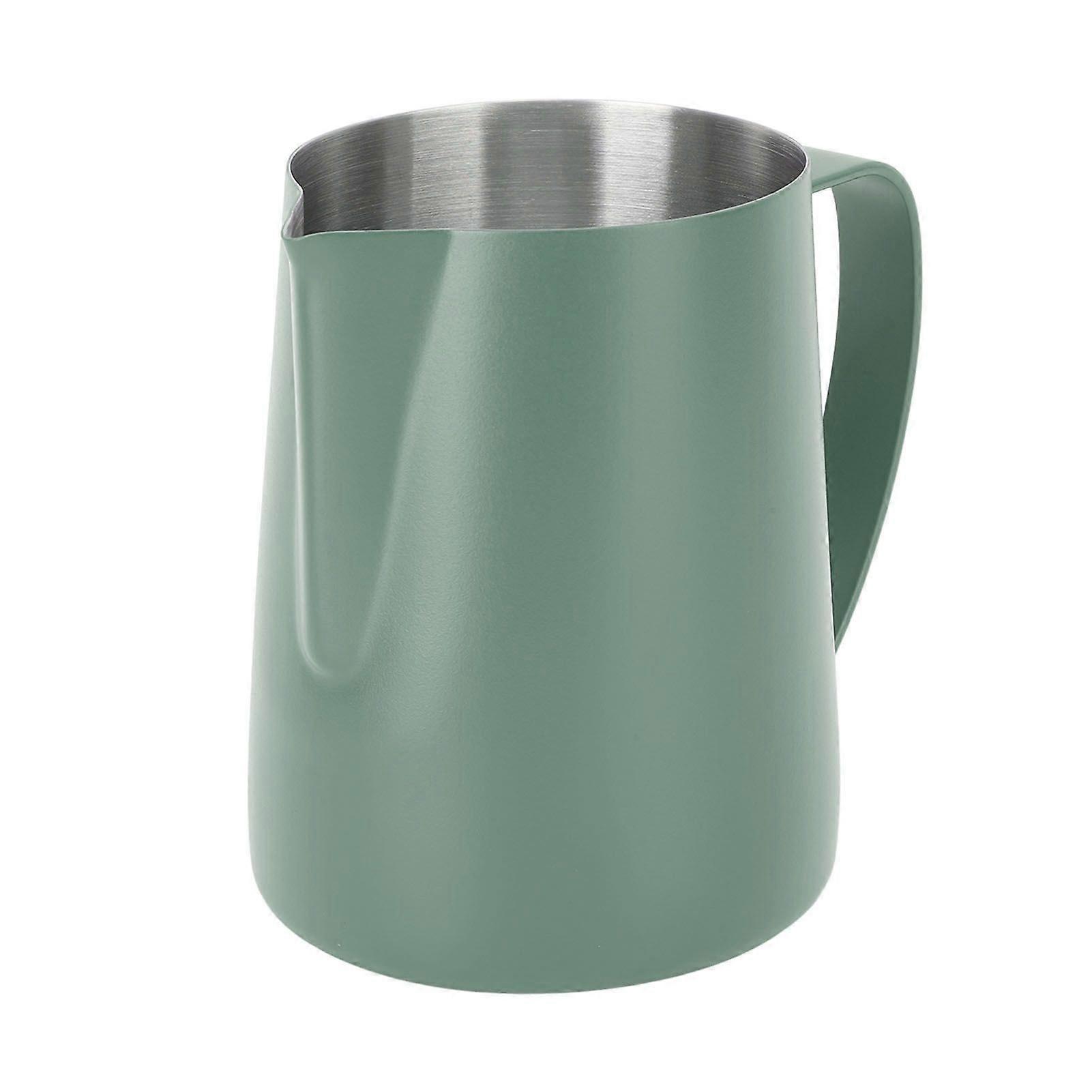600ML Coffee Frothing Cup 304 Stainless Steel Milk Frother Jug Point Mouth Latte Art Pitcher with Inner Scale