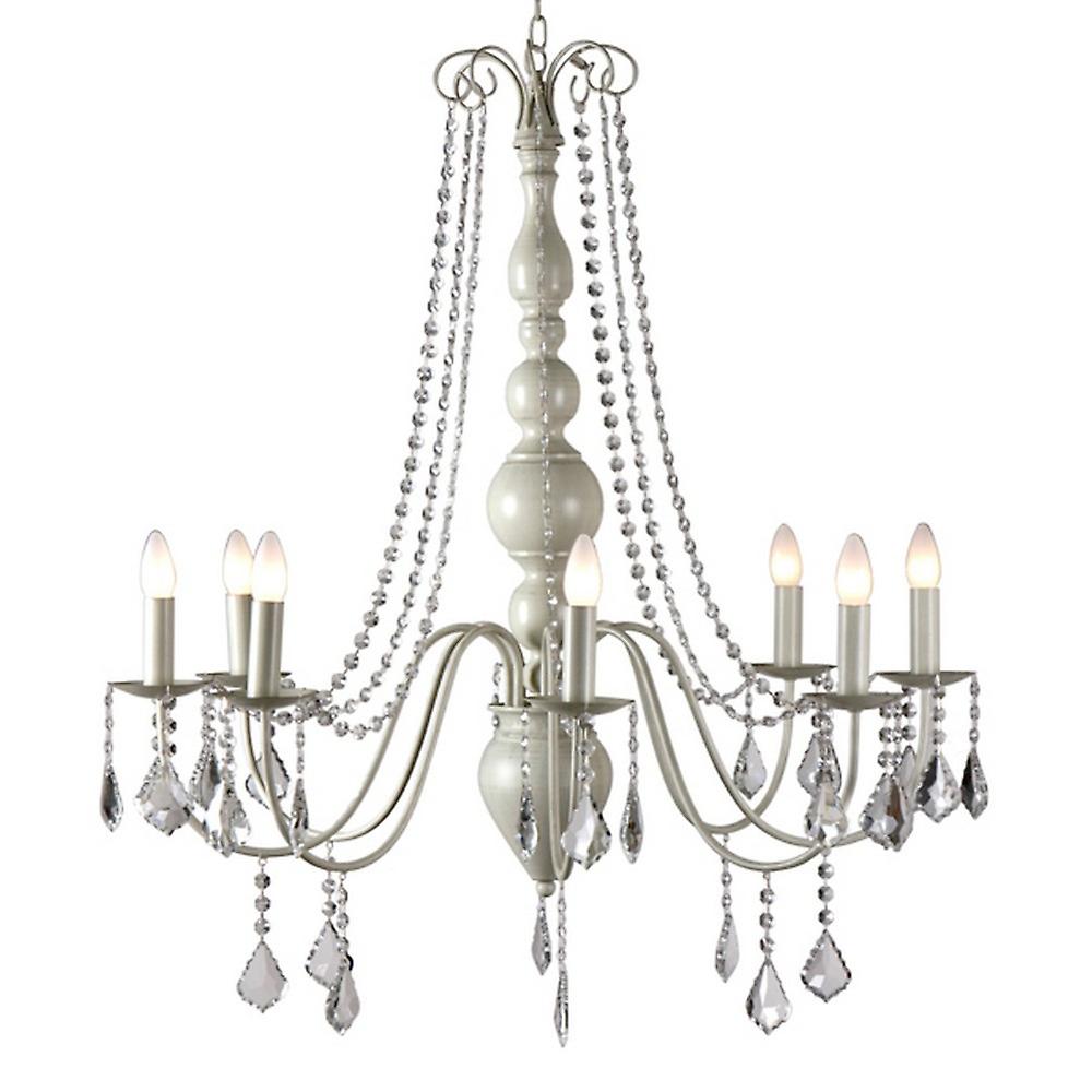 Bardini 8 Light Multi Arm Chandeliers Beige Gray
