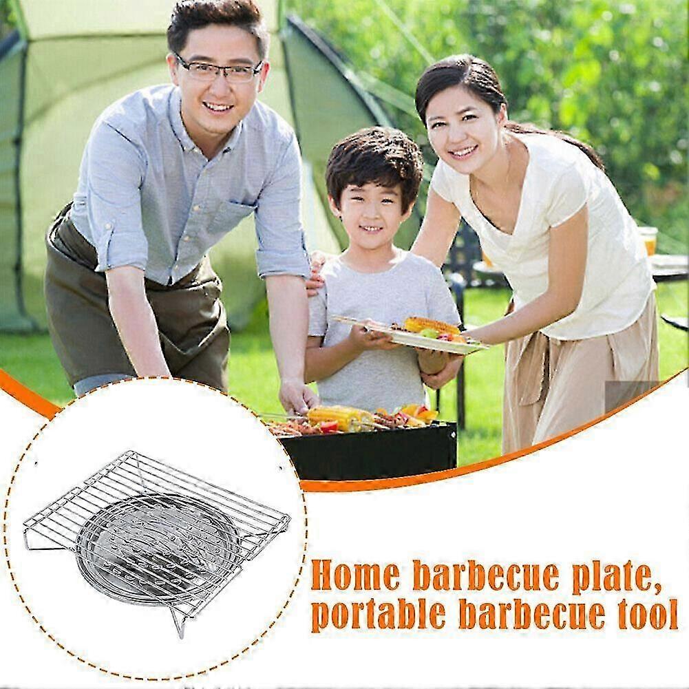 Grillplate rustfritt stål bærbar for camping og grill